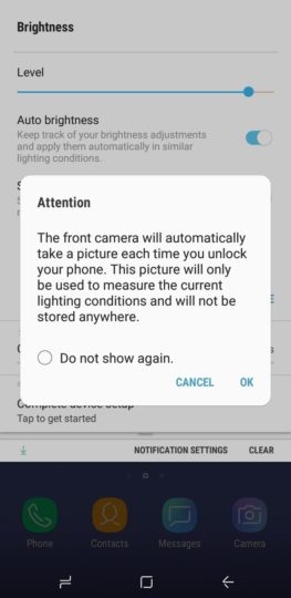 Samsung sẽ dùng camera để điều chỉnh độ sáng màn hình 2 Samsung sẽ dùng camera để điều chỉnh độ sáng màn hình 2