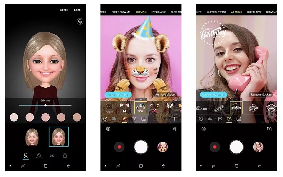 AR emoji Galaxy A9 2018