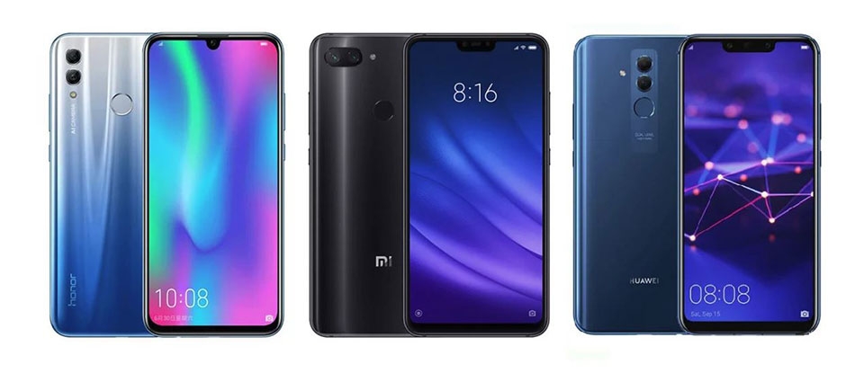 Honor 10 Lite, Xiaomi Mi 8 Lite và Huawei Mate 20 Lite