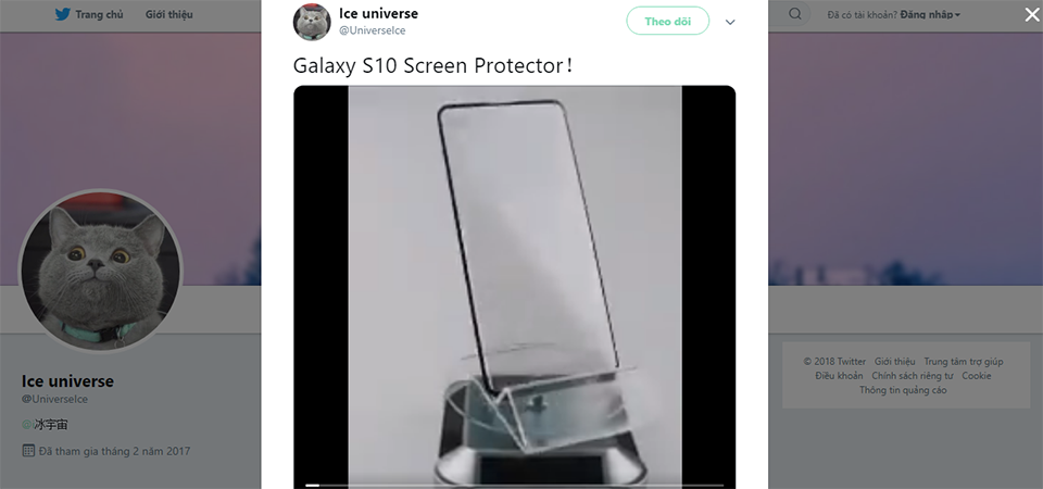 Tấm kính bảo vệ Galaxy S10 Tấm kính bảo vệ Galaxy S10