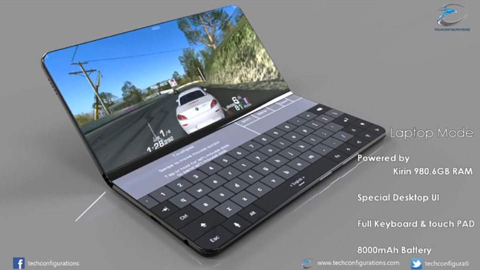 Concept smartphone Huawei màn hình gập (ảnh 2)