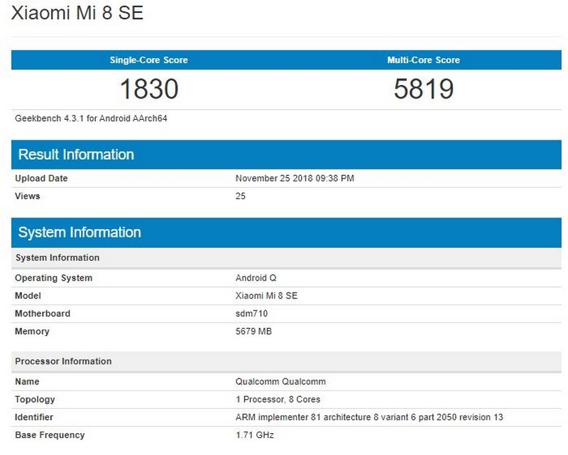 Mi 8 SE