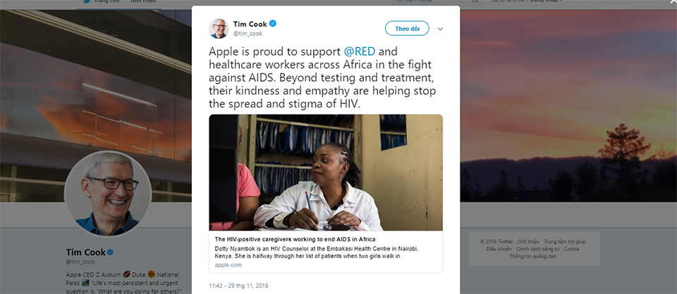 Apple quyên góp 200 triệu USD cho cuộc chiến chống AIDS (ảnh 2)