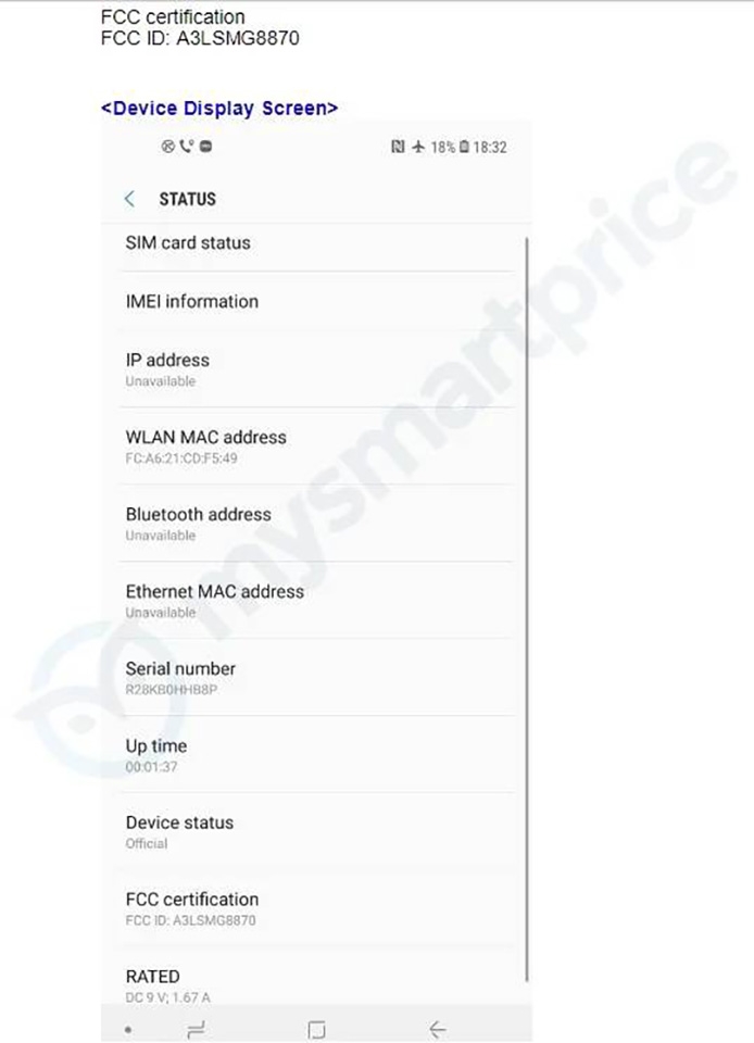 Galaxy A8s đạt chứng nhận FCC (ảnh 1)