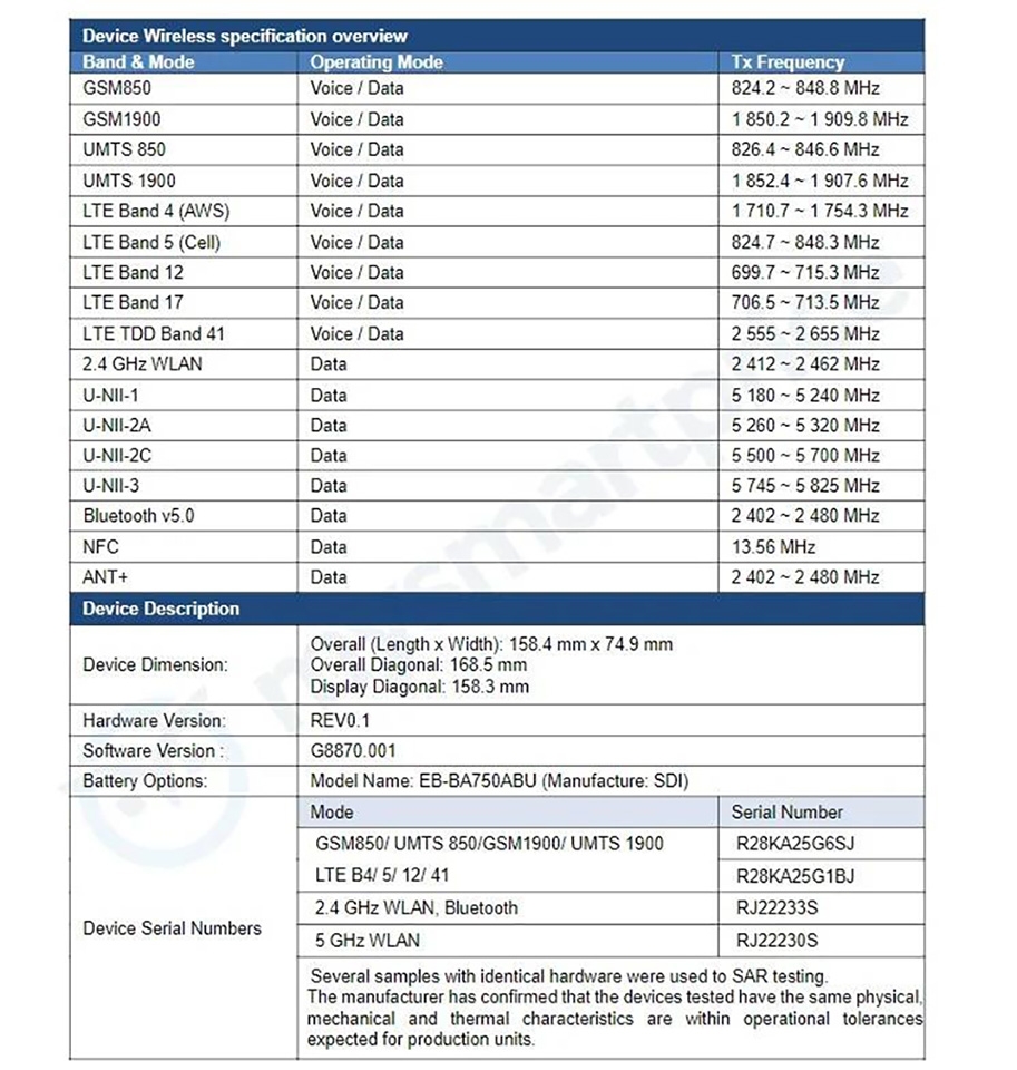 Galaxy A8s đạt chứng nhận FCC (ảnh 2)