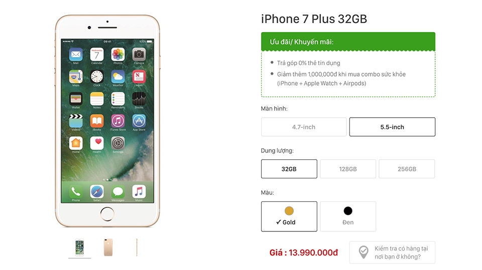 iPhone 7 Plus giảm gia iPhone 7 Plus giảm gia