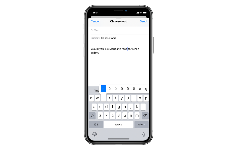 Nhập và chỉnh sửa văn bản trên iPhone (ảnh 1)