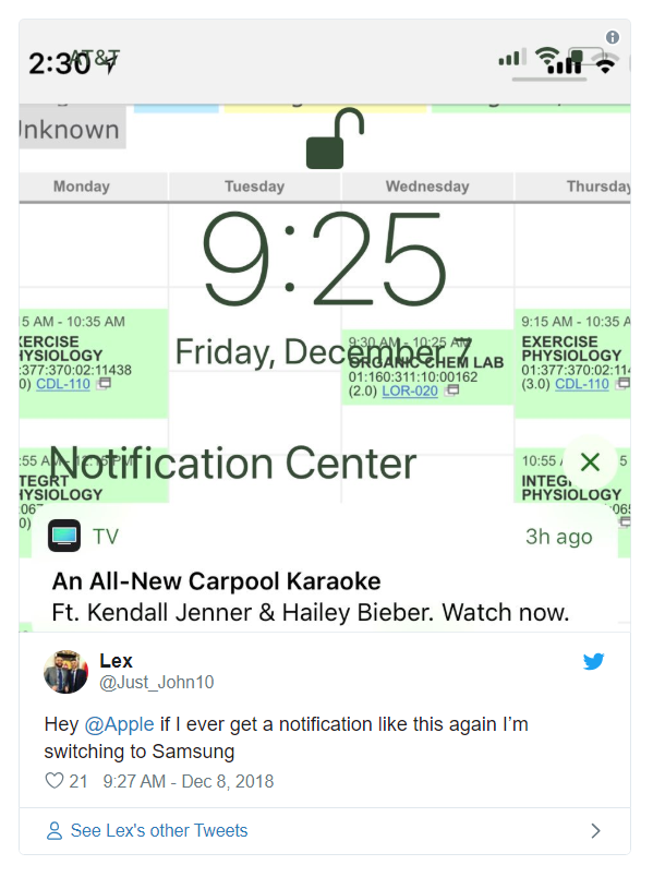 Nhiều người dùng bức xúc khi Apple quảng cáo qua Notification 2