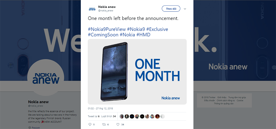 Nokia 9 PureView sẽ ra mắt vào tháng 1