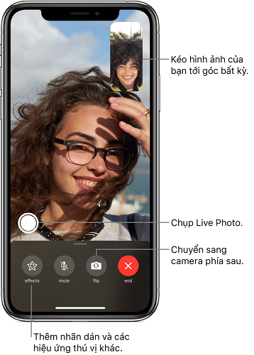 Thực hiện và trả lời cuộc gọi FaceTime trên iPhone (ảnh 1) Thực hiện và trả lời cuộc gọi FaceTime trên iPhone (ảnh 1)