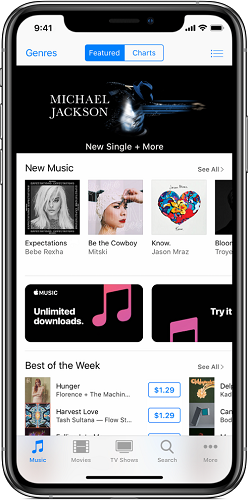 Tải nhạc, phim, chương trình TV và các nội dung khác từ iTunes Store trên iPhone