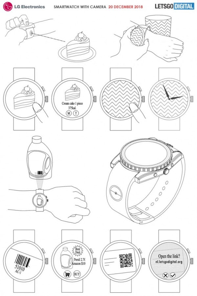 Bằng sáng chế mới của LG về smartwatch tích hợp camera (ảnh 3) Bằng sáng chế mới của LG về smartwatch tích hợp camera (ảnh 3)
