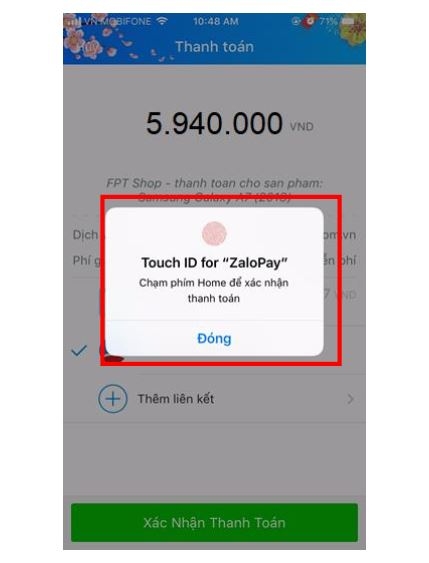 Huướng dẫn thanh toán fptshop bằng zalopay 098