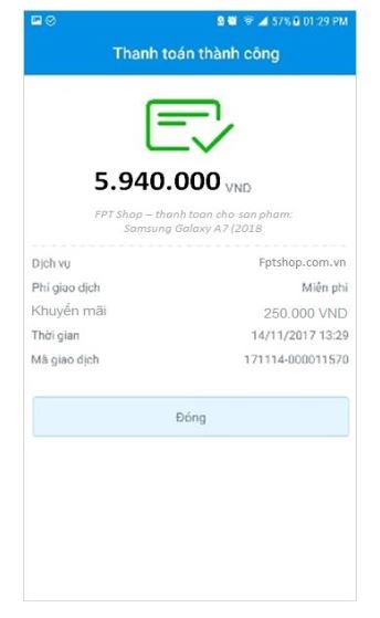 Huướng dẫn thanh toán fptshop bằng zalopay 2589