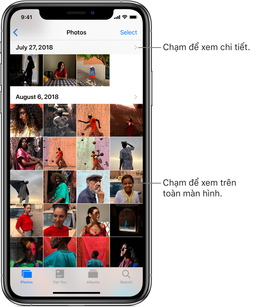 Xem ảnh và video trên iPhone