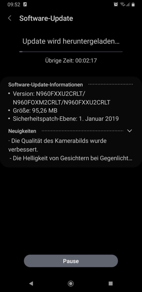 Samsung Galaxy Note 9 bắt đầu được cập nhật Android Pie 2 Samsung Galaxy Note 9 bắt đầu được cập nhật Android Pie 2