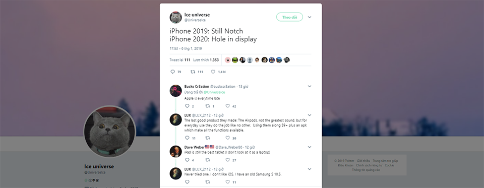 iPhone 2019 vẫn có thiết kế tai thỏ (ảnh 1)
