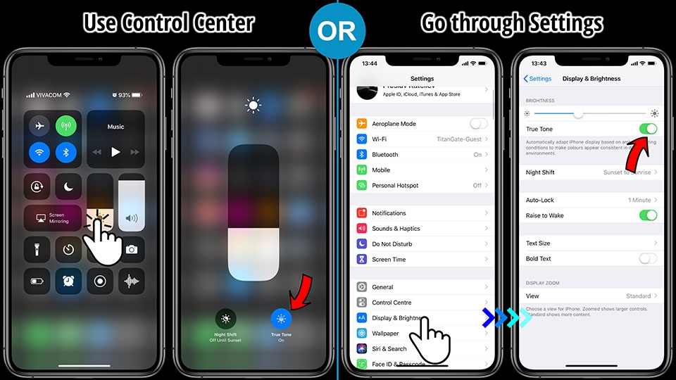 Hướng dẫn loại bỏ màu vàng trong tính năng True Tone trên iPhone XS (ảnh 5)