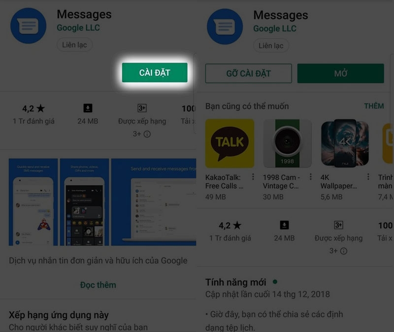 tải ứng dụng messages