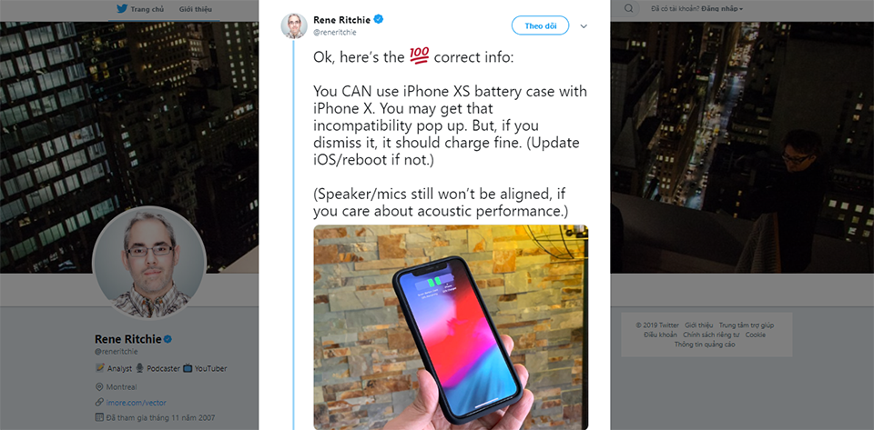 Ốp lưng kiêm sạc của iPhone XS có thể dùng được cho iPhone X (ảnh 2)