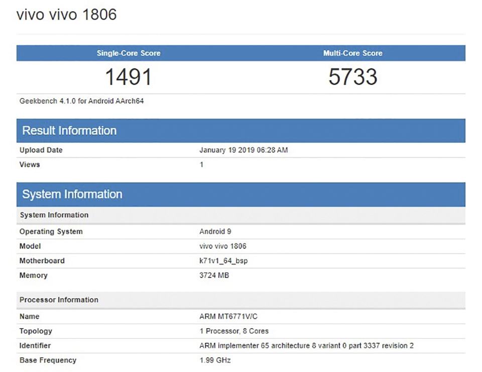 Vivo V11i