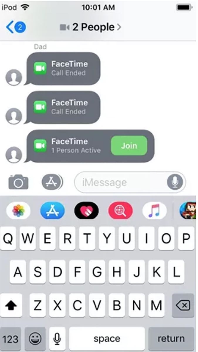 Sử dụng ứng dụng tin nhắn Facetime Group Sử dụng ứng dụng tin nhắn Facetime Group