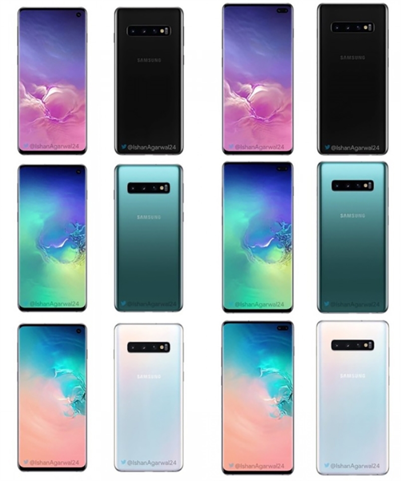 Các phiên bản màu sắc của Galaxy S10 và S10+ Các phiên bản màu sắc của Galaxy S10 và S10+
