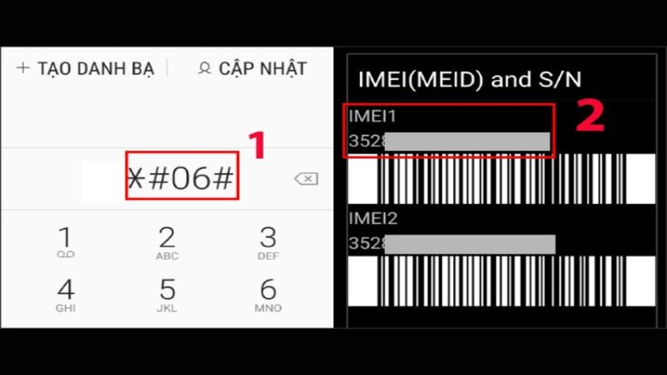 Nhập #06# và nhấn Enter sẽ hiển thị số IMEI của điện thoại