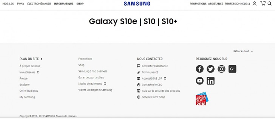 Galaxy S10e được xác nhận tên gọi chính thức Galaxy S10e được xác nhận tên gọi chính thức