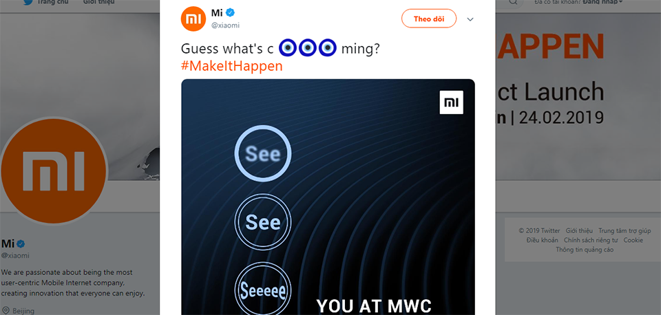 Xiaomi tung ảnh teaser cho Mi 9 (ảnh 1) Xiaomi tung ảnh teaser cho Mi 9 (ảnh 1)