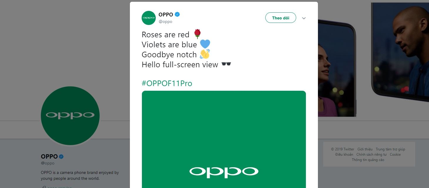 OPPO F11 Pro được xác nhận có màn hình tràn cạnh, camera thò thụt