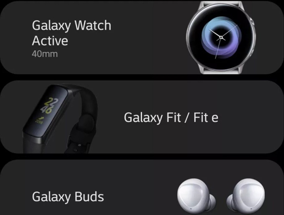 ba thiết bị đeo đều được Samsung ba thiết bị đeo đều được Samsung