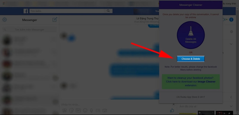 cách xóa tin nhắn Facebook