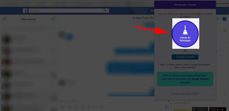 cách xóa tin nhắn Facebook