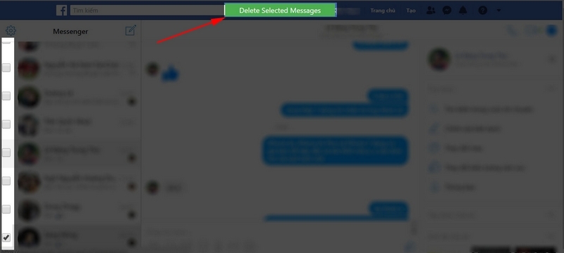 cách xóa tin nhắn Facebook