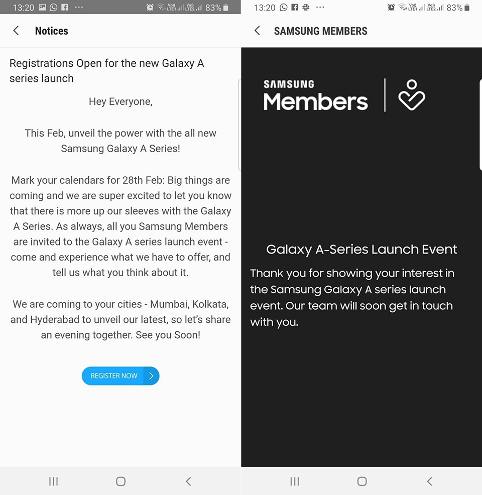 Samsung sẽ ra mắt smartphone Galaxy A mới vào ngày 28 tháng 2 Samsung sẽ ra mắt smartphone Galaxy A mới vào ngày 28 tháng 2
