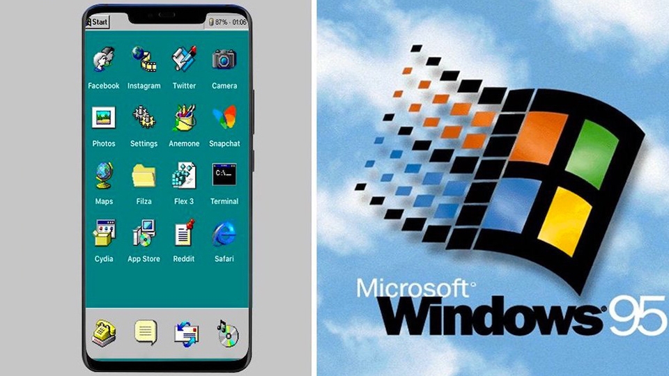 Ngắm giao diện iOS95 với phong cách kinh điển của Windows 95 1