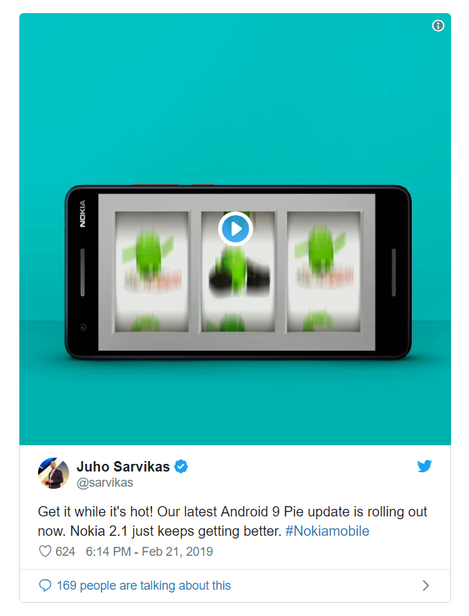 Nokia 2.1 được cập nhật Android Pie (Go Edition)
