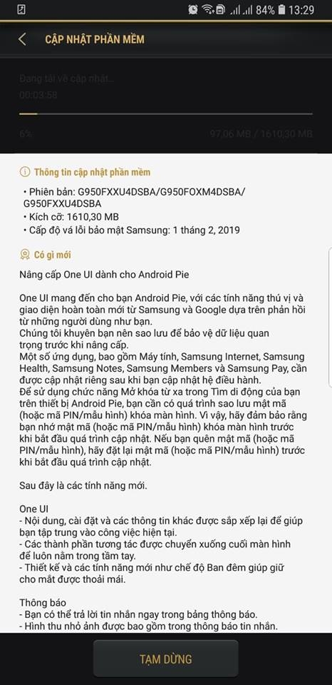 Galaxy S8 và S8+ lên đời Android 9 Pie Galaxy S8 và S8+ lên đời Android 9 Pie