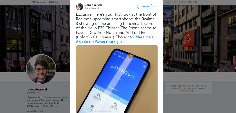 Realme 3 lộ ảnh thực tế (ảnh 1)