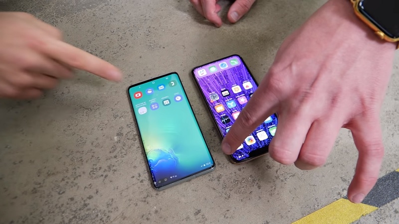 iPhone Xs Max và Galaxy S10+, thử nghiệm độ bền