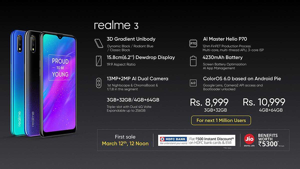 Cấu hình Realme 3 Cấu hình Realme 3