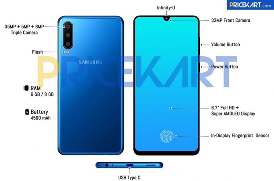 Galaxy A60 lộ ảnh kèm cấu hình (ảnh 1)
