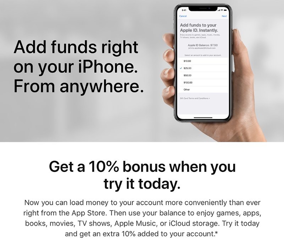 Apple khuyến mãi 10%