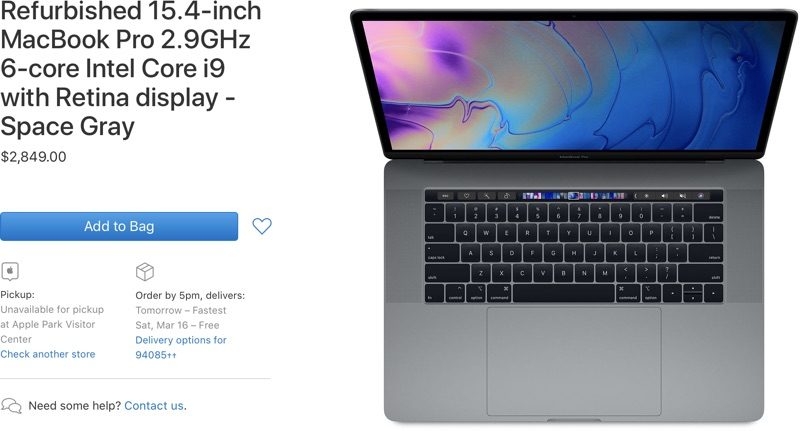 Apple bán MacBook Pro với card đồ họa Radeon Pro Vega tân trang với giá rẻ hơn