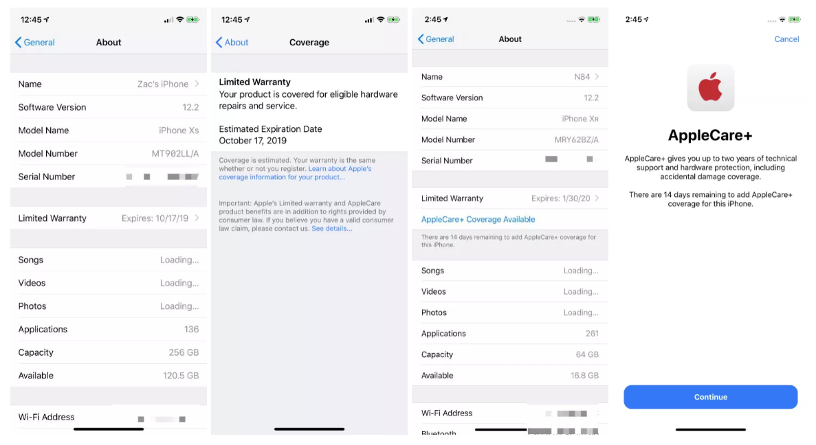 Apple bổ sung tính năng kiểm tra bảo hành cho iOS 12.2