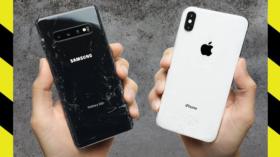 Thử nghiệm thả rơi iPhone XS Max và Galaxy S10+ Thử nghiệm thả rơi iPhone XS Max và Galaxy S10+
