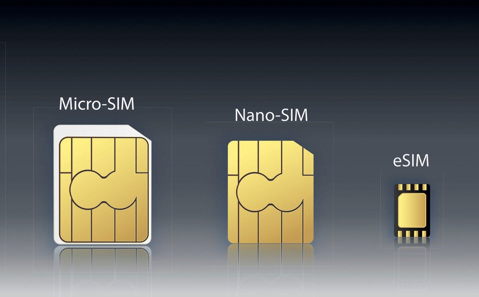 Kích thước của eSIM nhỏ hơn nhiều so với SIM truyền thống