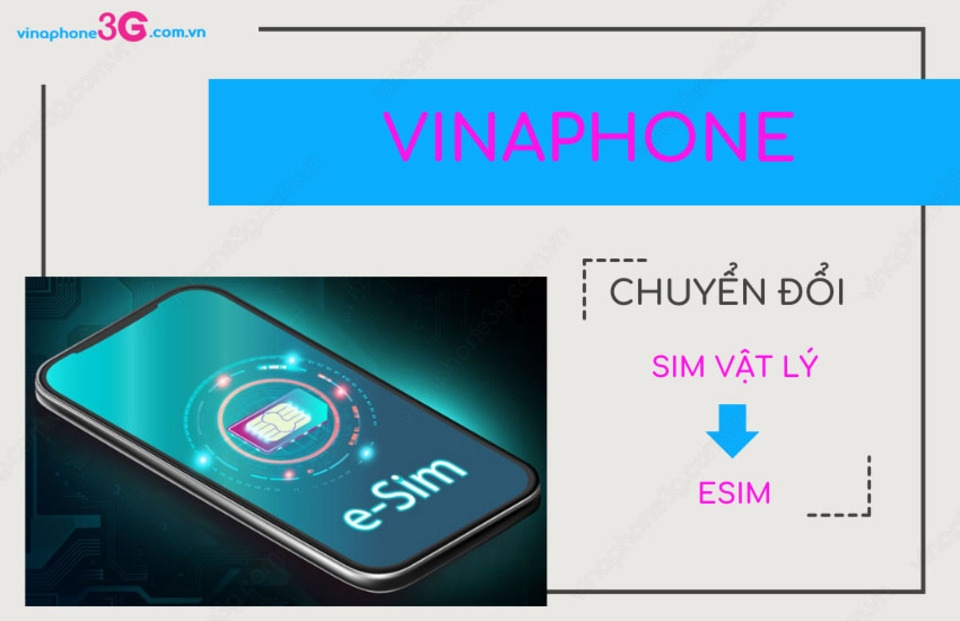 Đổi SIM thường thành eSim mạng Vinaphone