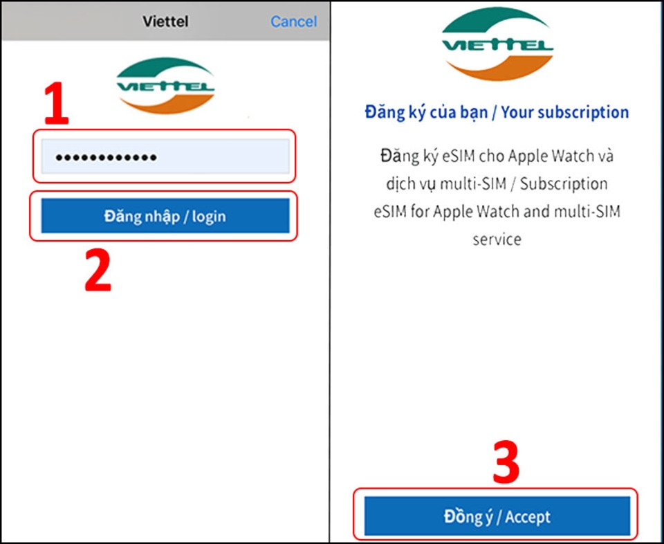 Cài đặt eSim